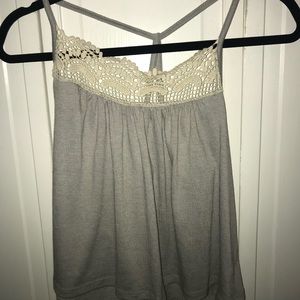 LA Hearts Gray Crochet Cami from Pacsun